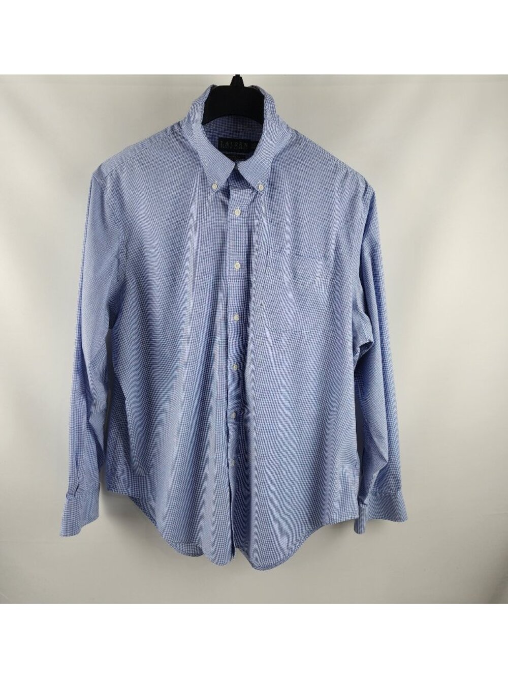 Ralph Lauren Shirt Mens 17.5 - 36/37 Multi Micro Gingham L/S Button Down